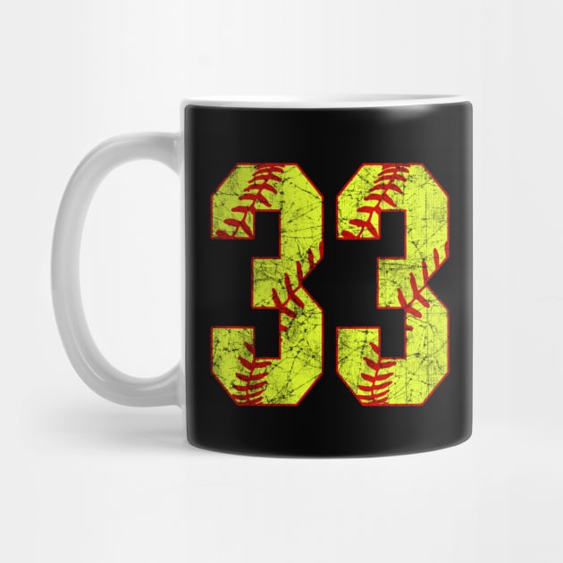 Fastpitch Softball Number 33 #33 Softball Shirt Jersey Uniform Favorite Player Biggest Fan by TeeCreations